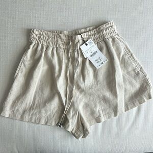Zara Woman’s Linen Blend Shorts, BRAND NEW w/ TAGS
